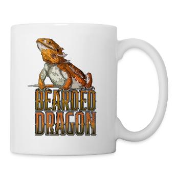 Bearded Dragon Reptile Keeper Beardie Retro - Mug - white - Right