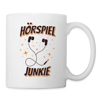 Hörspiele Junkie Hörbuch Liebhaber Geschenkidee - Tasse - Weiß - Rechts