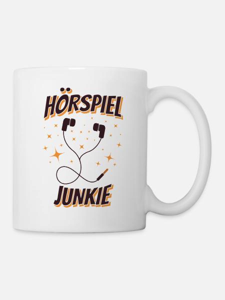 Hörspiele Junkie Hörbuch Liebhaber Geschenkidee - Tasse - Weiß