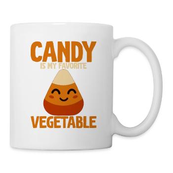 Candy Is My Favorite Vegetable - Tasse - Weiß - Rechts