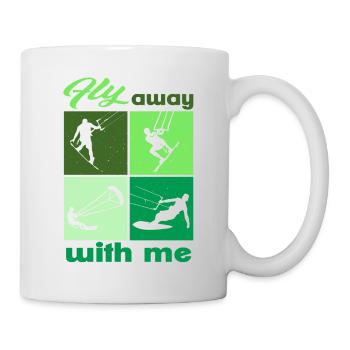 Envolez-vous avec moi. Lifestyle Vintage Design - Mug blanc - blanc - Droite