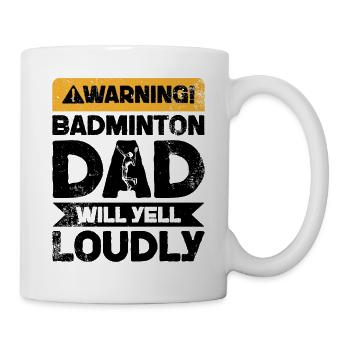 L’avertissement criera - Badminton Dad - Mug blanc - blanc - Droite