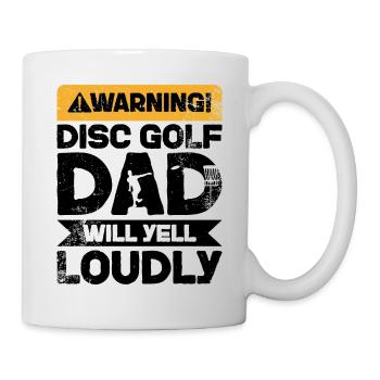 Avertissement Cris - Disc Golf Dad - Mug blanc - blanc - Droite