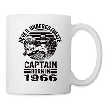 Never Underestimate Captain né en 1966 - Mug blanc - blanc - Droite