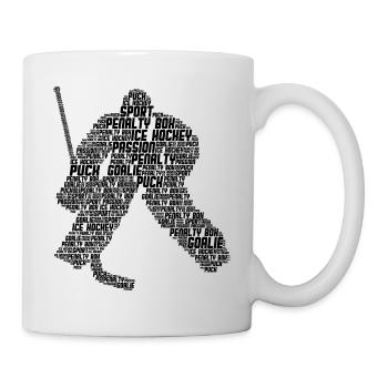 Eishockey Torwart - Tasse - Weiß - Rechts