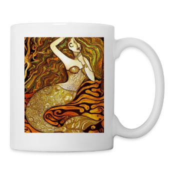 Mermaid Portrait Gustav Klimt Style - Mug - white - Right