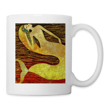Mermaid Portrait Gustav Klimt Style - Mug - white - Right