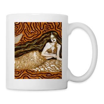 Mermaid Portrait Gustav Klimt Style - Mug - white - Right