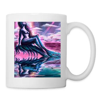 Mermaid Portrait 80s Retro - Mug - white - Right