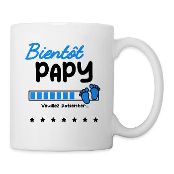 bientôt Papy cadeau naissance - Mug blanc - blanc - Droite