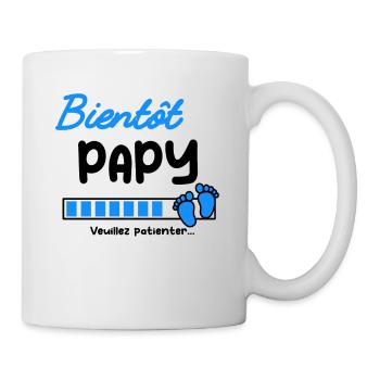 Annonce grossesse bientôt Papy - Mug blanc - blanc - Droite