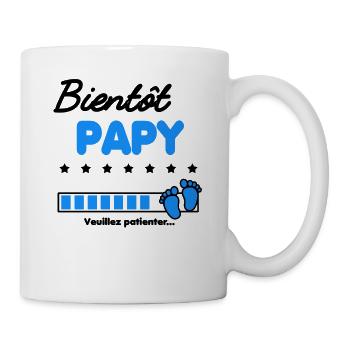 Bientôt Papy cadeau naissance - Mug blanc - blanc - Droite