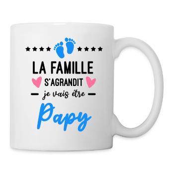 famille s'agrandit Papy naissance - Mug blanc - blanc - Droite