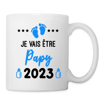 je vais être Papy 2023 annonce grossesse - Mug blanc - blanc - Droite