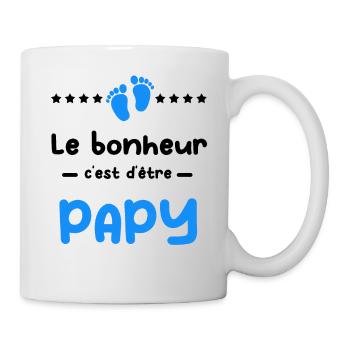 Annonce grossesse bonheur Papy - Mug blanc - blanc - Droite