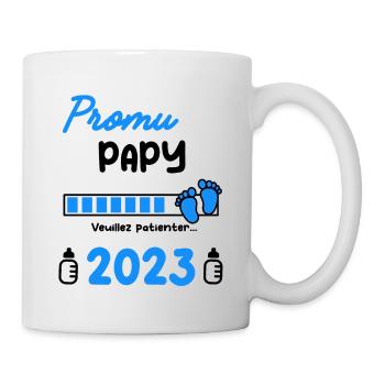 Annonce grossesse Promu Papy 2023 - Mug blanc - blanc - Droite