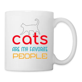 Funny Cat Quote for cat lovers cat are my favorite - Mug - white - Right