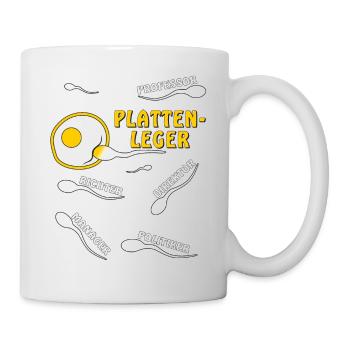 PLATTENLEGER - Tasse - Weiß - Rechts