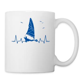 Plage Voile Windracer Land Sailers Land Sailors - Mug blanc - blanc - Droite