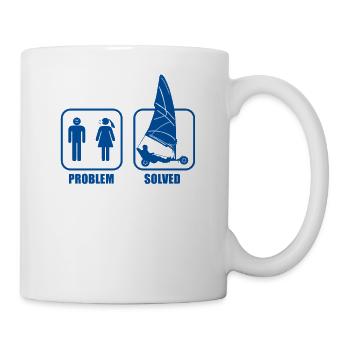 Plage Voile Windracer Land Sailers Land Sailors - Mug blanc - blanc - Droite