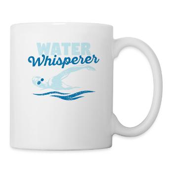 Lustiges Schwimmen Liebhaber See Meer Ozean - Tasse - Weiß - Rechts