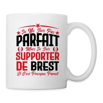 je ne suis pas parfait, supporteur de Brest. - Mug blanc - blanc - Droite