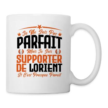 je ne suis pas parfait, supporteur de Lorient. - Mug blanc - blanc - Droite