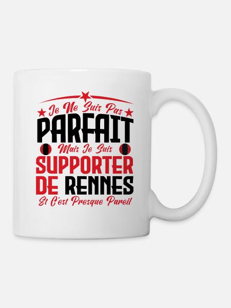 je ne suis pas parfait, supporteur de Rennes . - Mug blanc - blanc