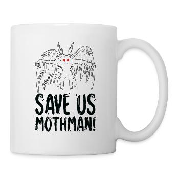 Halloween Mothman Mythical Line Art Beast Monster - Mug - white - Right