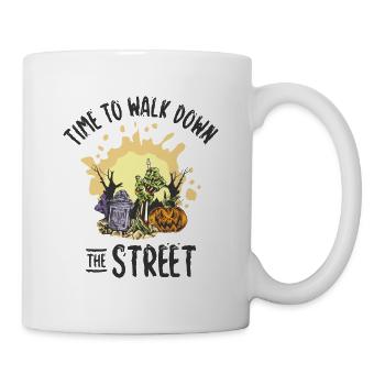 Retro Vintage Halloween Gruselige Laterne Horror - Tasse - Weiß - Rechts