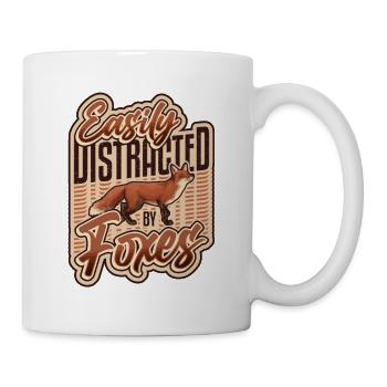 Facilement distrait par les renards. - Mug blanc - blanc - Droite