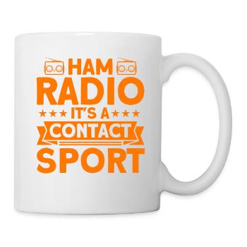 Radio amateur Code Morse diffusion radio amateur Gesche - Mug blanc - blanc - Droite