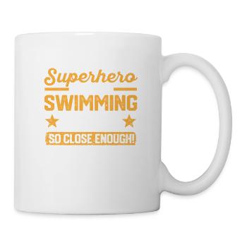 Ich bin vielleicht kein Superheld Lustiger - Tasse - Weiß - Rechts