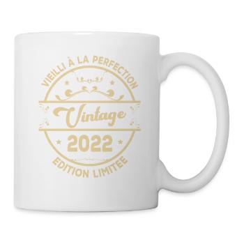 Vintage 2022 Idée Cadeau D Anniversaire Rétro 2022 - Mug blanc - blanc - Droite