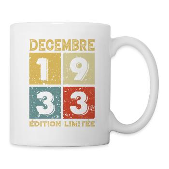 Anniversaire Vintage Idée Cadeau Décembre 1933 - Mug blanc - blanc - Droite