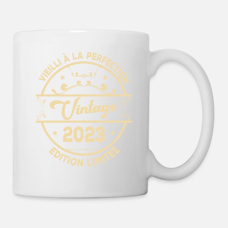 Vintage 2023 Idée Cadeau D Anniversaire Rétro 2023 - Mug blanc - blanc