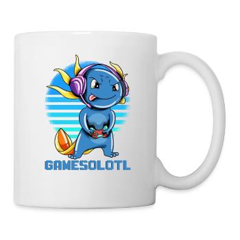 Gamesolotl Axolotl als Gamer mit Headset Anime - Tasse - Weiß - Rechts