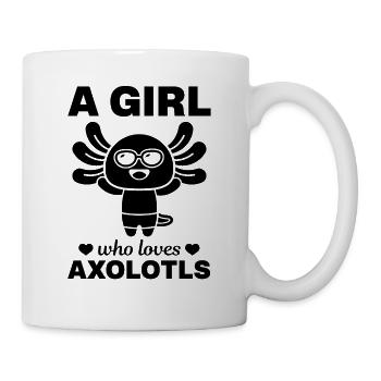 Axolotl Lover - A Girl Who Loves Axolotls - Mug - white - Right