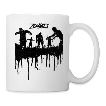 Distressed Zombie Apocalypse Silhouette - Mug - white - Right