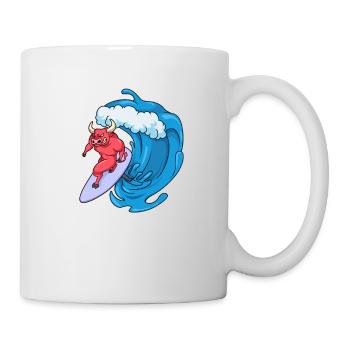 Taurus Surfer on Hydrofoil Surfboard - Mug - white - Right