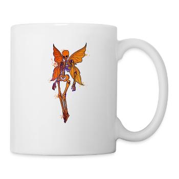Feenskelett mit Feenflügeln - Fairycore - Tasse - Weiß - Rechts