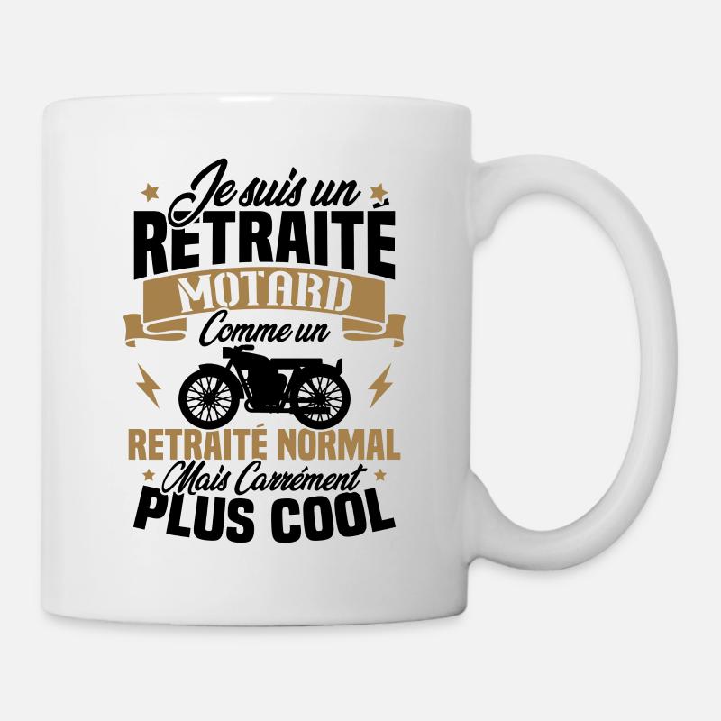 Je suis un retraité motard un retraité normal - Mug blanc - blanc