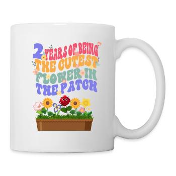 2 years the sweetest flowers in the bed gardener - Mug - white - Right
