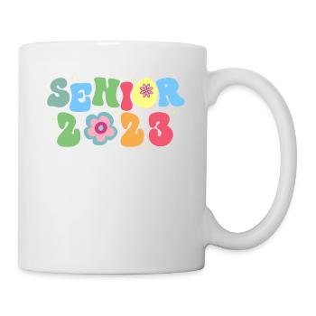 Senior 2023 Fleurs Sauvages Fleur Fleuriste - Mug blanc - blanc - Droite