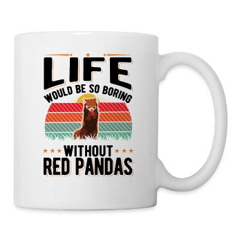 Cadeau panda roux - Mug blanc - blanc - Droite