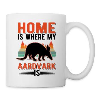 La maison est l’endroit où mon Aardvark est Erdferkel - Mug blanc - blanc - Droite