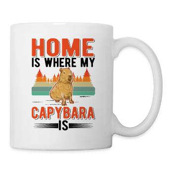 Home is where my Capybara is - Tasse - Weiß - Rechts
