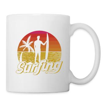 Surf Sport Planche de surf Ocean Sunshine Surfer - Mug blanc - blanc - Droite