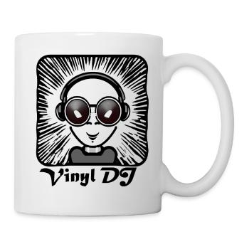 Vinyl DJ schwarz - Tasse - Weiß - Rechts