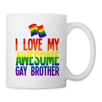J’aime mon super frère gay 4 - Mug blanc - blanc - Droite
